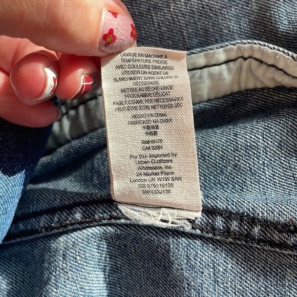 Free People distressed denim hooded jacket - Picture 13 of 16